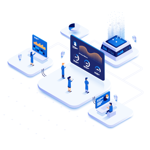 Flat color Modern Isometric Illustration design - Data Visualization-01